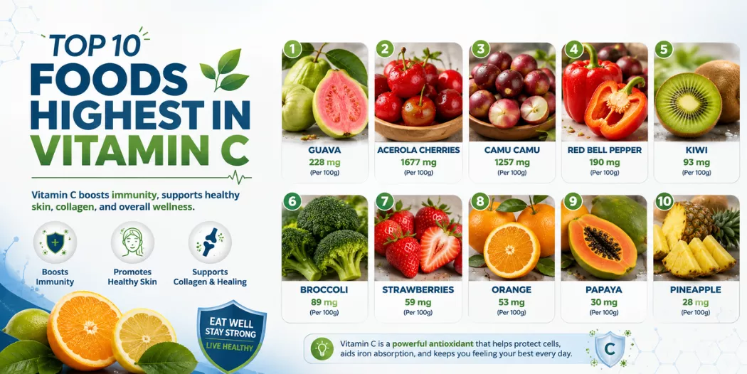 Top 10 Foods Highest in Vitamin C