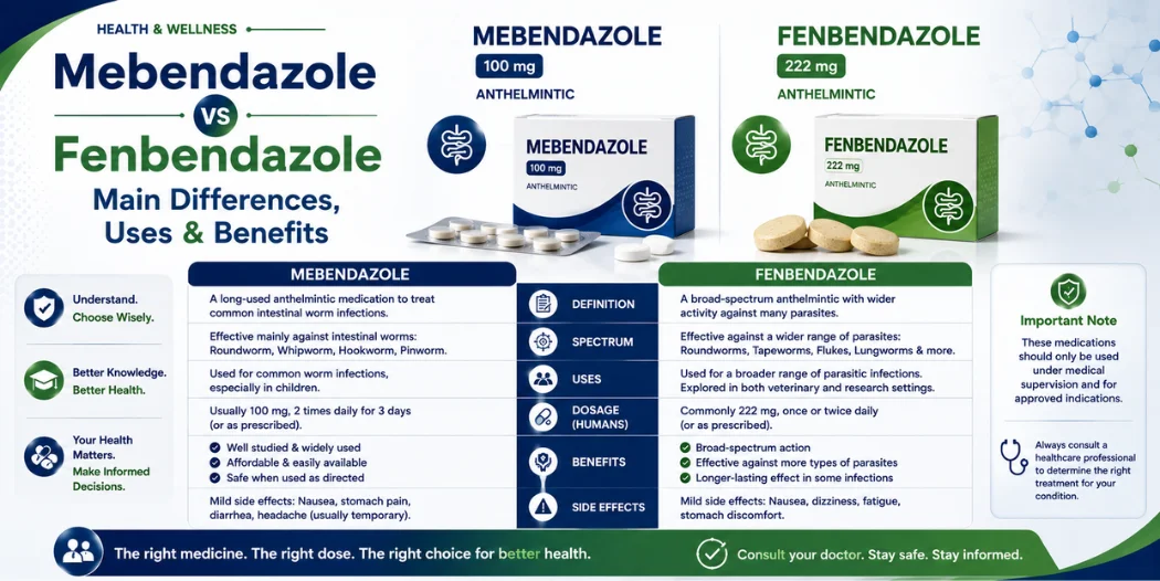 Mebendazole vs Fenbendazole _ Main Differences, Uses &Benefits